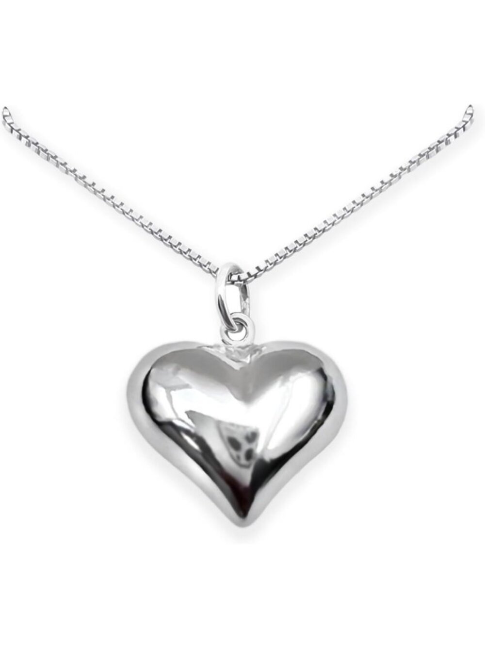 Large Sterling Silver Heart Pendant Necklace - Perfect Gift for Mom, Wife